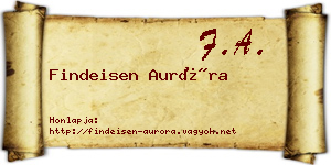 Findeisen Auróra névjegykártya